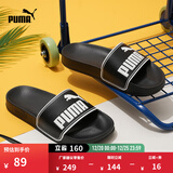 彪马（PUMA）沙滩家居运动拖鞋男女室内外休闲凉鞋LEADCAT 360263 黑色-白色-01 39