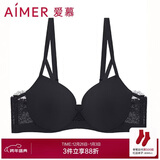 爱慕内衣女蕾丝美背聚拢承托光面薄款文胸胸罩 CHICCITY系列AM115671黑色D75