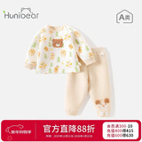 欢喜小熊婴儿保暖内衣冬季套装女宝宝衣服男童秋冬季三保暖分体套装