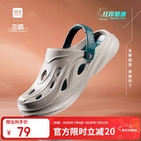 海澜之家（HLA）三体联名凉鞋男士休闲洞洞鞋包头拖鞋HAALXM2EBK036 灰色43