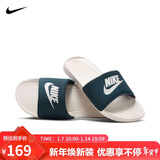 耐克NIKE休闲鞋男子一字拖鞋VICTORI休闲鞋CN9675-403海蓝44