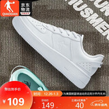 乔丹男鞋板鞋运动鞋皮革面空军一号休闲百搭厚底增高小白鞋