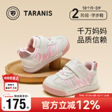 泰兰尼斯春季童鞋女宝宝学步鞋软底机能鞋婴儿面包鞋 白/粉24码