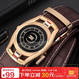 马莎兰缇(MashaLanti)男士皮带鳄鱼纹头层牛皮腰带自动扣裤带父亲节生日礼物实用送爸爸男朋友老公