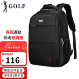 高尔夫（GOLF）商务休闲双肩包男士15.6英寸笔记本电脑包大容量背包男女学生书包