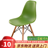 格田彩电脑椅子靠背书房椅餐厅椅洽谈椅实木办公椅休闲椅培训椅子吧台椅 绿色+进口榉木腿