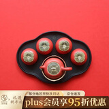 万仟堂茶具套装功夫茶具套装陶瓷水果茶具柿子茶壶茶盘茶杯礼盒事事如意