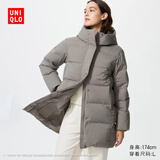 优衣库女装无缝羽绒大衣/外套夹克481137 06 铅灰色 S /155/80A