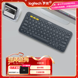 罗技（Logitech）时尚系列 K380 键盘 蓝牙办公键盘 无线键盘 女友 便携超薄键盘 笔记本键盘 黑灰色