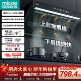 四季沐歌油烟机家用顶侧双吸抽油烟机大吸力厨房抽烟机脱排油烟机免拆自清洗抽烟机一级能效侧顶吸油烟机 [爆款热销]D50-22爆吸|挥手启动|热清洗