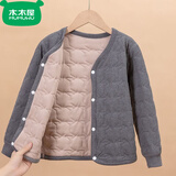 木木屋品牌儿童内胆棉衣男童女童内穿棉服中大童校服神器宝宝保暖小棉袄 浅灰 180 适合160-165cm