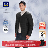 海澜之家（HLA）男士短款羽绒服内胆25秋冬季新款超薄无领中年爸爸装保暖上衣服男 黑色5H L 175/92A 推荐137~150斤