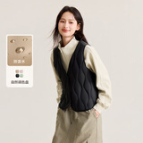 雪中飞经典新款V领轻薄显瘦羽绒马甲女士羽绒服轻盈蓬松保暖时尚