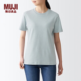 MUJI 女式 双罗纹编织 T恤 休闲百搭 短袖女夏季薄荷曼波风 浅绿色 2S XS