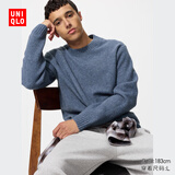 优衣库男女装souffle yarn舒芙蕾圆领针织衫毛衣毛衫479235 66 蓝色 L /175/100A