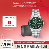 EMPORIO ARMANI阿玛尼飞行员系列 多功能三眼计时石英手表男士生日送男友AR11529