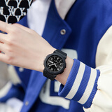 四万公里学生手表双日历青少年初高中生防水儿童电子手表国表开学礼物