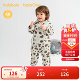 巴拉巴拉童装轻薄羽绒服婴儿外出连体衣冬装宝宝爬服儿童衣服男童女童萌趣