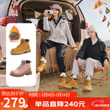 骆驼（CAMEL）山丘经典大黄靴户外工装马丁靴 L23W076065R 土黄（绒里） 37