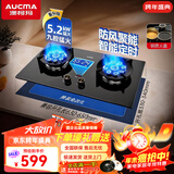 澳柯玛(AUCMA) 燃气灶双灶家用煤气灶天然气液化气5.2kW猛火灶具 台式嵌入式两用 一级能效 补贴 天/5.2双九腔猛火定时F05B