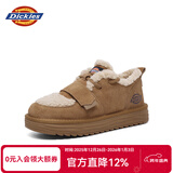 Dickies女士雪地靴舒适休闲平底鞋加绒加厚棉鞋 黄棕 39 