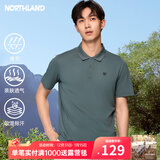 诺诗兰（NORTHLAND）25夏季情侣短袖T恤户外速干清爽户外徒步休闲短袖速干t恤 千山绿色-87E男 XL (175) 女175/男180