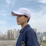 罗维利特帽子男韩版鸭舌帽女潮人太阳帽男青年遮阳帽棒球帽男 白色 均码 54-60C