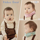 尼多熊宝宝围巾秋冬季婴儿围脖纯棉防风保暖儿童男女孩小月龄婴幼儿脖套
