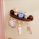 范爷家多巴胺玩偶挂钩收纳架免打孔潮玩盲盒展示架玄关柜门钥匙置物架