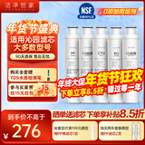 洁净世家适用沁园净水器滤芯全套模块式套装PP聚丙烯熔喷CG前置颗粒活性炭CTO碳棒CG后置RO反渗透膜 QR-RO-05A/C/D/E【5支装】