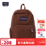 JANSPORT杰斯伯书包轻便双肩包男女旅行包简约背包电脑包学生校园 47LWGM4棕色/黑巧-带侧边袋