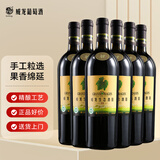 威龙生态酒田手选级干红葡萄酒750ml*6瓶整箱装红酒 年货节热门商品