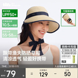 蕉下（beneunder）遮阳帽子女草帽防晒帽太阳帽便携飘带帽蛋卷GP745金