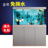 森森（SUNSUN）鱼缸水族箱客厅免换水风水家用金鱼缸 1米长 34.6cm宽 时尚底滤(黑白灰可选)