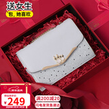 爱情海牛皮包包女包轻奢品牌链条单肩斜挎包女生日元旦礼物送女生女友