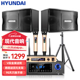 HYUNDAI现代家庭影院ktv音响套装家用k歌电脑电视客厅卡拉ok全套会议室卡包店铺专业功放音箱设备 【升级版】10吋音响套装