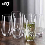 青苹果水晶玻璃玻璃杯525ml六只装 高款果汁杯牛奶杯啤酒杯茶水杯 