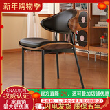 全今餐椅意式轻奢家用实木中古风伊姆斯椅 高级感餐桌椅轻奢靠背椅子 伊姆斯椅实木椅-黑色【大师设计款】质保5年