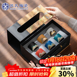 苏氏陶瓷新年礼物手绘釉画彩茶杯千里江山六色功夫茶杯节日伴手礼茶具