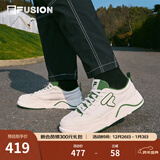 FILAFUSION 斐乐潮牌【章昊同款】男鞋2025新款厚底帆布鞋运动休闲鞋 奶白/深森林绿-GF 44
