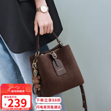 YUYULA牛皮包包女包水桶包通勤轻奢单肩斜挎包生日新年礼物送女生女友