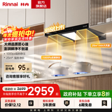 林内（Rinnai）【大师系列】家用大吸力抽吸油烟机双腔25立方巡航大风量欧式顶吸挥手智控热清洗一级能效以旧换新 【25m³大风量 1000Pa静压】黑色单烟机