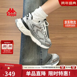卡帕（Kappa）女鞋增高老爹鞋子女款冬季厚底跑步鞋休闲运动慢跑鞋女 奥运灰 39