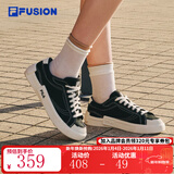 FILA FUSION官方潮牌斐乐女鞋运动板鞋休闲帆布鞋女鞋 黑色-BK 36.5