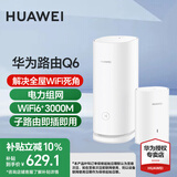 华为Q6子母路由器凌霄千兆家用电力线版分布式全屋wifi6+无线mesh组网穿墙王PLC电力猫 Q6电力版一拖一【适合3-4个房间的大平层】