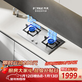 方太燃气灶天然气 家用嵌入式不锈钢灶 5.2kW*猛火双灶煤气灶 TF25G