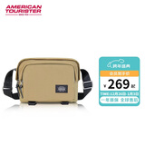 美旅单肩斜挎包时尚休闲通勤挎包旅行包腰包NM2 卡其色