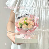 京东鲜花见面小花束礼盒装香皂花生日礼物元旦送女友老婆闺蜜跨新年礼物