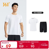 361°跑步运动套装男休闲健身宽松短袖短裤夏季男两件套652414001H-1