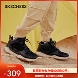 斯凯奇（Skechers）高帮男士工装靴保暖防寒马丁靴休闲鞋雪地增高男靴65731 黑色/BLK 40